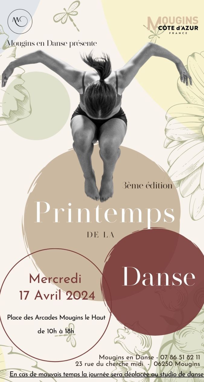 Illustration Printemps de la Danse : 3ème Édition avec le soutien de la ville de Mougins